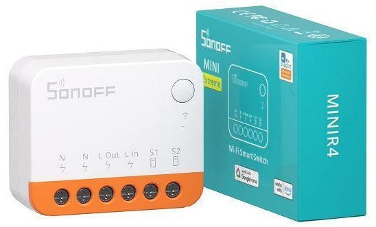 Interruttore smart wireless 2 vie WiFi 2.4G SONOFF MINIR4