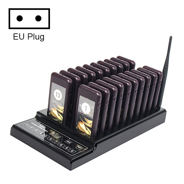 Sistema cercapersone wireless QC100 con 20 pager sottobicchiere