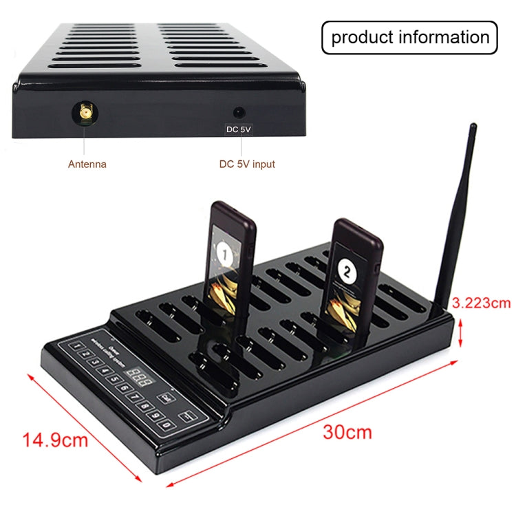 Sistema cercapersone wireless QC100 a 999 canali con 20 cercapersone - immagine 6