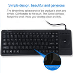 Tastiera cablata PS/2 DS-8900 con trackball e drenaggio liquidi - immagine 6