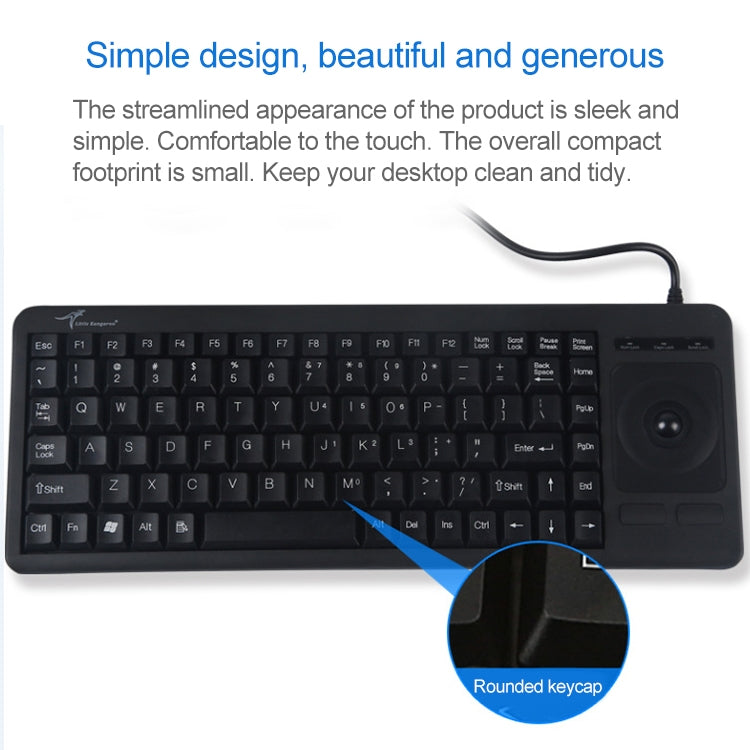 Tastiera cablata PS/2 DS-8900 con trackball e drenaggio liquidi - immagine 6