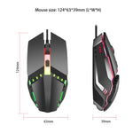Mouse da gioco cablato HXSJ S200 1600 DPI USB 2.0
