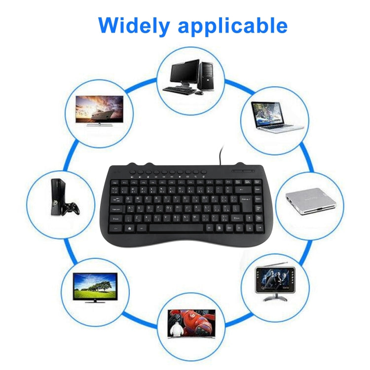 Mini tastiera cablata KB-301B versione araba nera