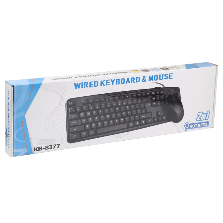 Set tastiera e mouse USB cablato KB-8377
