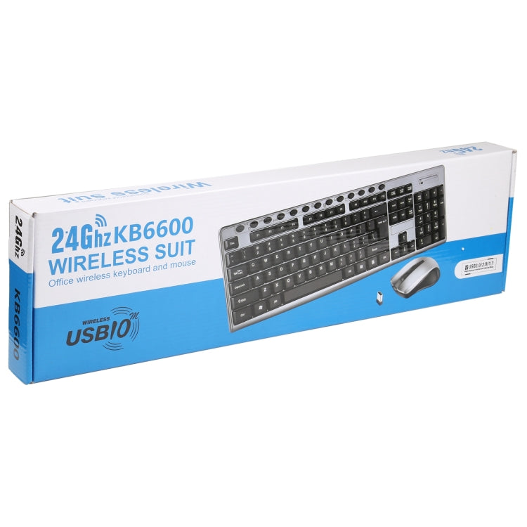 Set tastiera e mouse wireless impermeabile KB-6600 2,4 GHz