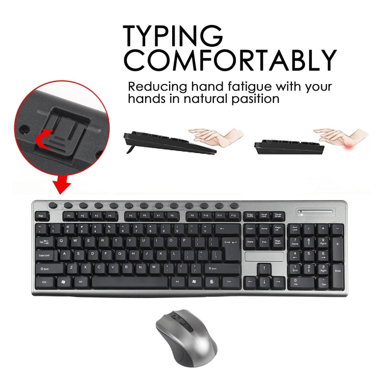 Set tastiera e mouse wireless impermeabile KB-6600 2,4 GHz
