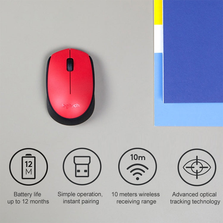 Mouse wireless USB Logitech M170 1000 DPI con ricevitore 2.4G