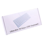 Tastiera cablata USB ultrasottile 78 tasti