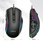 MKESPN X9 Mouse da gioco cablato 7200 DPI 10 pulsanti