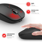 Mouse wireless MKESPN 859 2,4 GHz, 1200 DPI e 4 tasti - immagine 5
