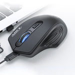 Mouse wireless silenzioso ricaricabile 1600 DPI 2,4 GHz