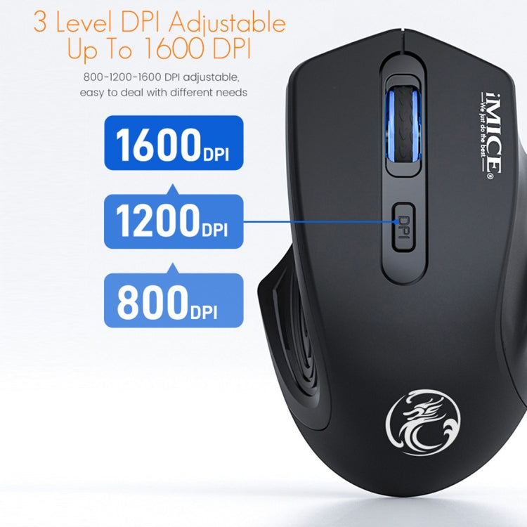Mouse wireless silenzioso ricaricabile 1600 DPI 2,4 GHz