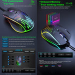 Mouse da gioco iMICE T97 RGB USB 7 pulsanti 7200 DPI