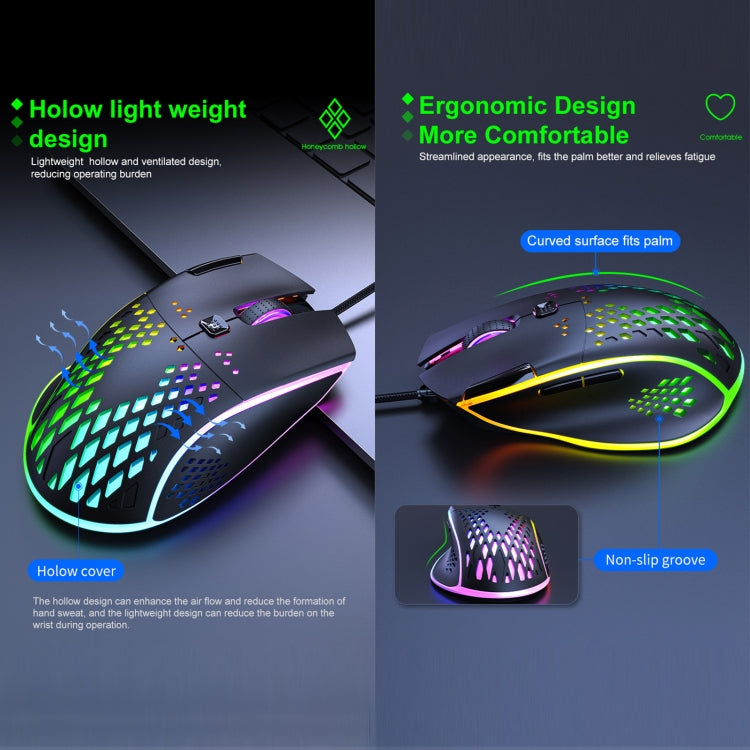Mouse da gioco iMICE T97 RGB USB 7 pulsanti 7200 DPI