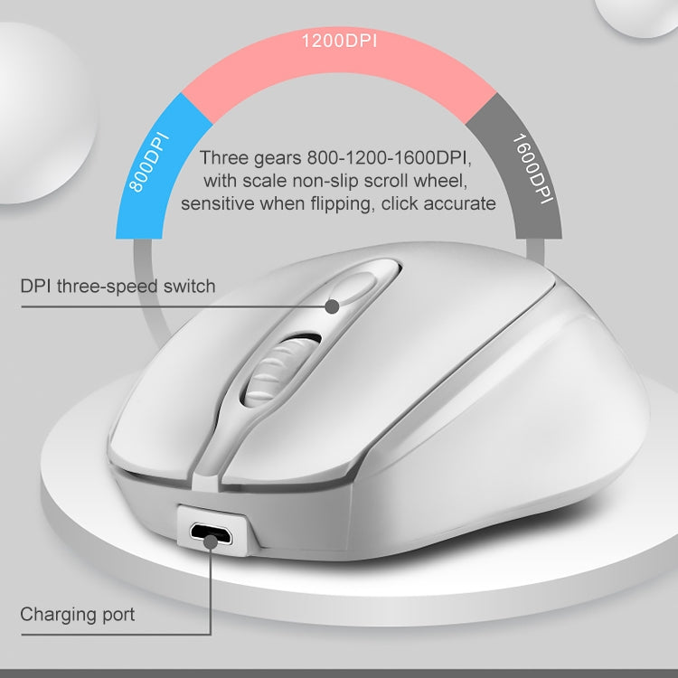 Mini mouse wireless ricaricabile 2.4G 1600 dpi