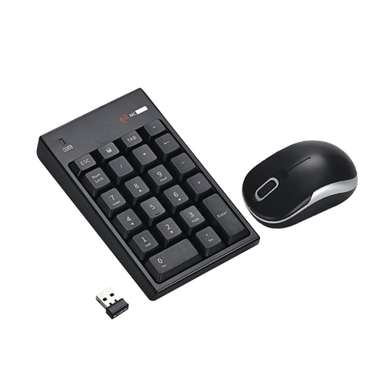 Mouse wireless 2,4 GHz con tastiera numerica 22 tasti