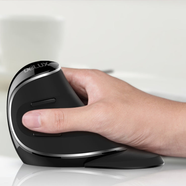 Mouse verticale wireless DELUX M618 Plus con DPI regolabili