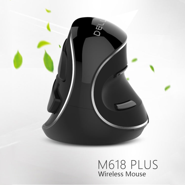 Mouse verticale wireless DELUX M618 Plus con DPI regolabili - immagine 2
