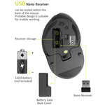 Mouse verticale wireless DELUX M618 Plus con DPI regolabili - immagine 7