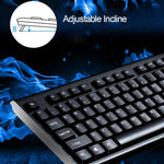 Tastiera USB cablata ZGB Q9 a 104 tasti per ufficio e gaming - immagine 6