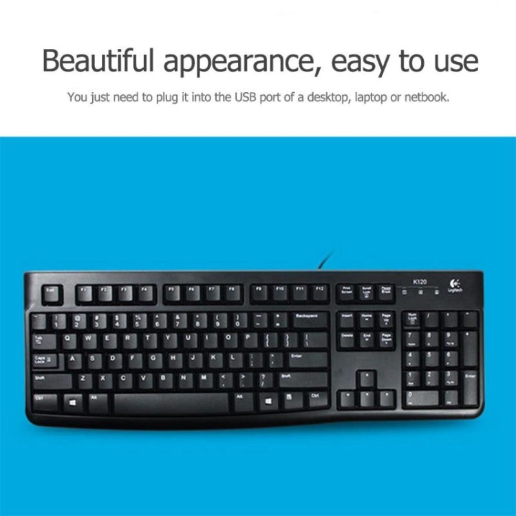 Tastiera cablata Logitech K120 USB antispruzzo