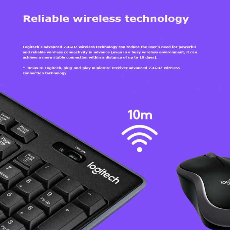 Set tastiera e mouse wireless Logitech MK270 2,4 GHz