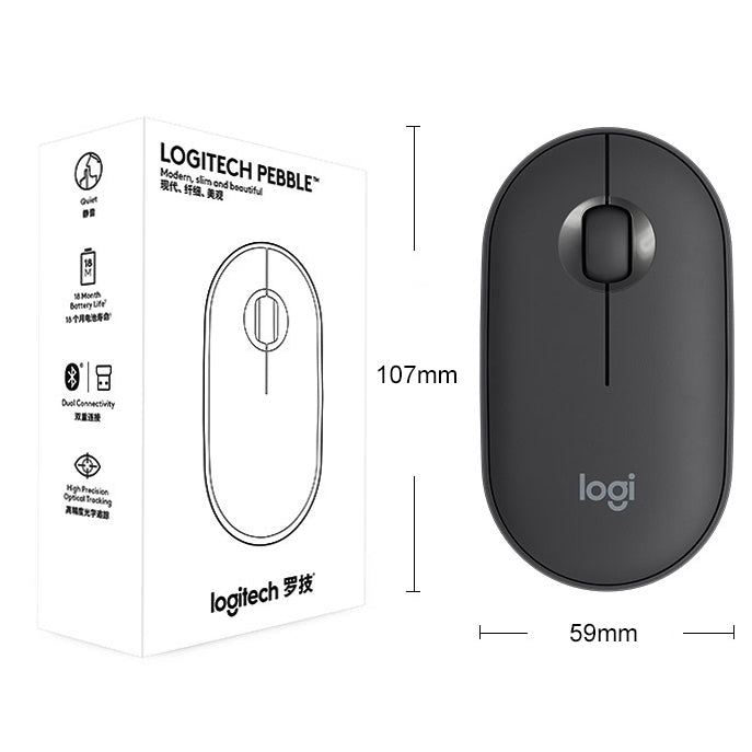 Mouse wireless Logitech Pebble Bluetooth, 3 tasti e 1000 DPI - immagine 5