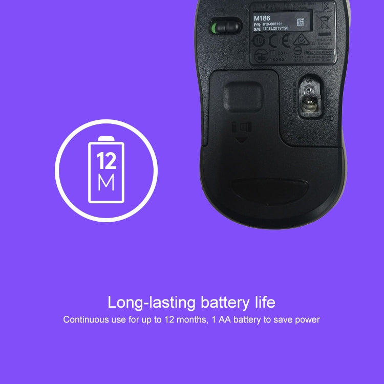 Mouse wireless Logitech M186 USB per PC e laptop - immagine 4