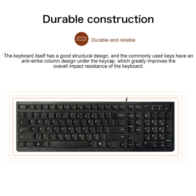 Lenovo K5819 Tastiera cablata ultrasottile USB