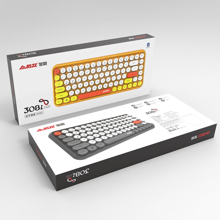 Tastiera Bluetooth Ajazz 308I a 84 tasti, gialla - immagine 5