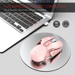 Mouse wireless T37 rosa silenzioso, 1600 DPI regolabili - immagine 11