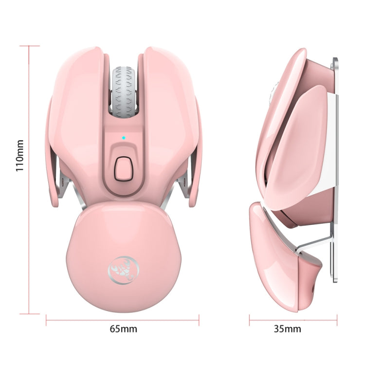 Mouse wireless T37 rosa silenzioso, 1600 DPI regolabili - immagine 5