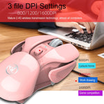 Mouse wireless T37 rosa silenzioso, 1600 DPI regolabili - immagine 8