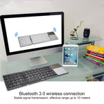 Tastiera Bluetooth pieghevole ricaricabile con touchpad - immagine 8
