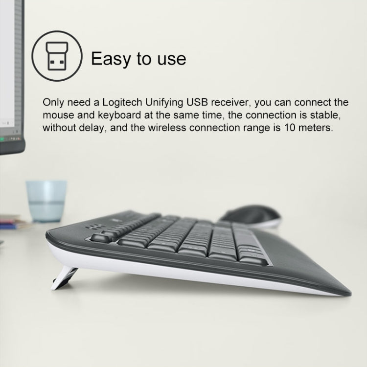 Set tastiera e mouse wireless Logitech MK540 ergonomico - immagine 7