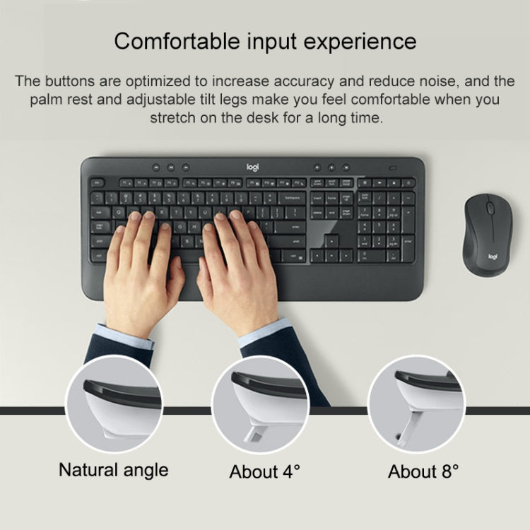 Set tastiera e mouse wireless Logitech MK540 ergonomico - immagine 10