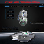 Mouse meccanico programmabile HXSJ J200 7 tasti RGB