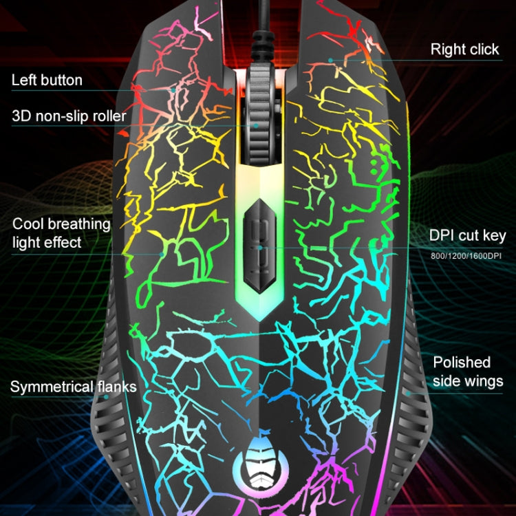 SHIPADOO D620 Mouse da gioco cablato 1600 DPI