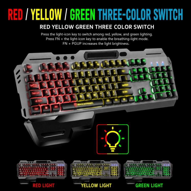 SHIPADOO GK70 Tastiera gaming RGB traslucida cablata