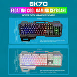 SHIPADOO GK70 Tastiera gaming RGB cablata 3 colori