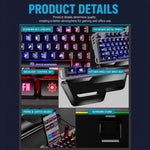 SHIPADOO GK70 Tastiera gaming RGB cablata 3 colori