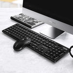 Set tastiera e mouse wireless silenziosi 2,4 GHz