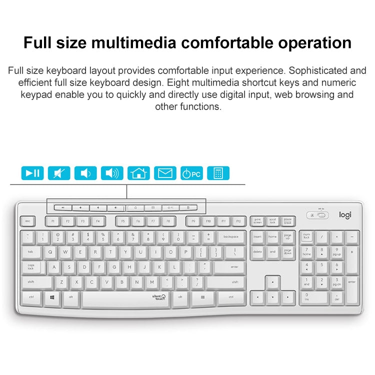 Set tastiera e mouse wireless USB Logitech MK295