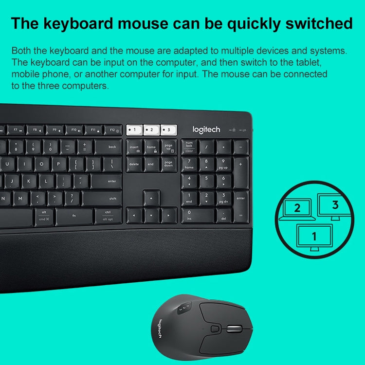 Set tastiera e mouse wireless Bluetooth Logitech MK850
