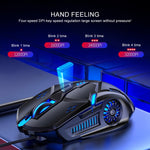Mouse da gioco cablato YINDIAO G5 3200 DPI RGB 6 tasti