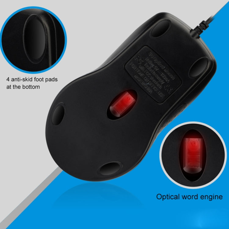 Mouse cablato USB ZGB 512C 1000 DPI compatto