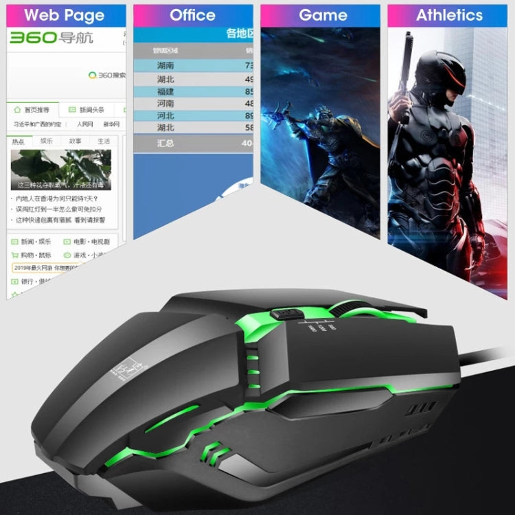 Mouse da gioco cablato RGB 1600 DPI ZGB K3