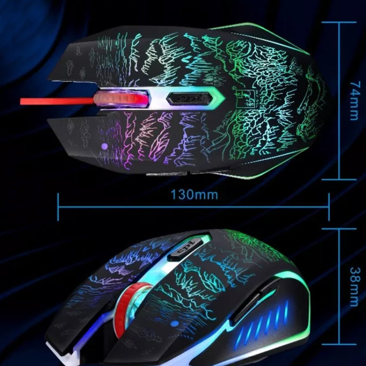 Mouse da gioco cablato USB retroilluminato ZGB T9