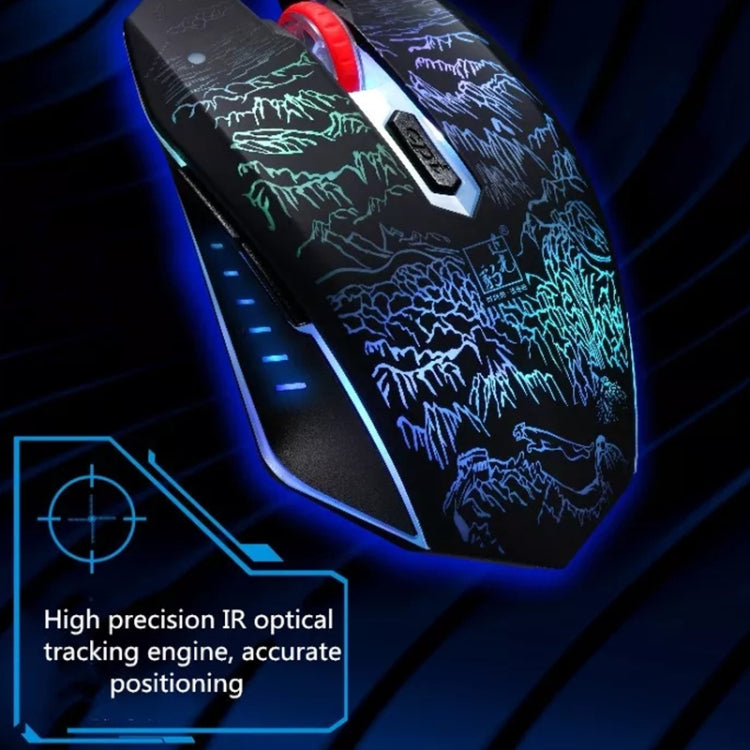 Mouse da gioco cablato USB retroilluminato ZGB T9