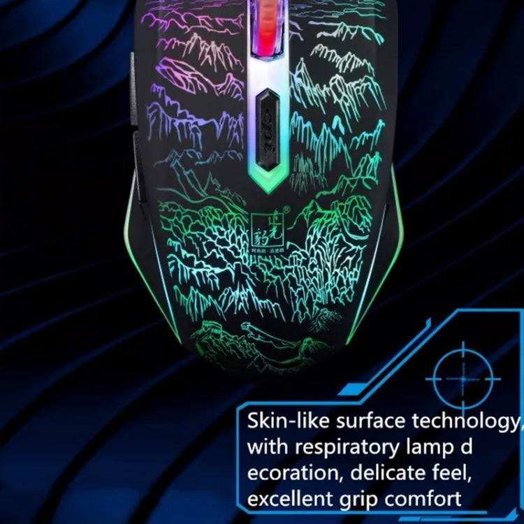 Mouse da gioco cablato USB retroilluminato ZGB T9